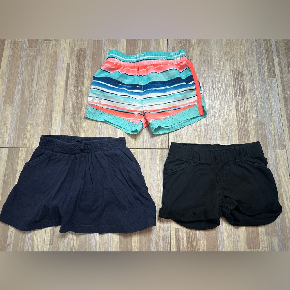 Little Girl 3T Summer Shorts & Skort Bundle (UA, Gap, Circo)